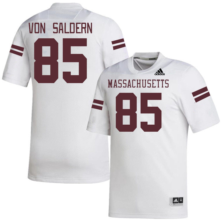 Massachusetts Minutemen #85 Magnus Von Saldern College Football Jerseys Stitched-White